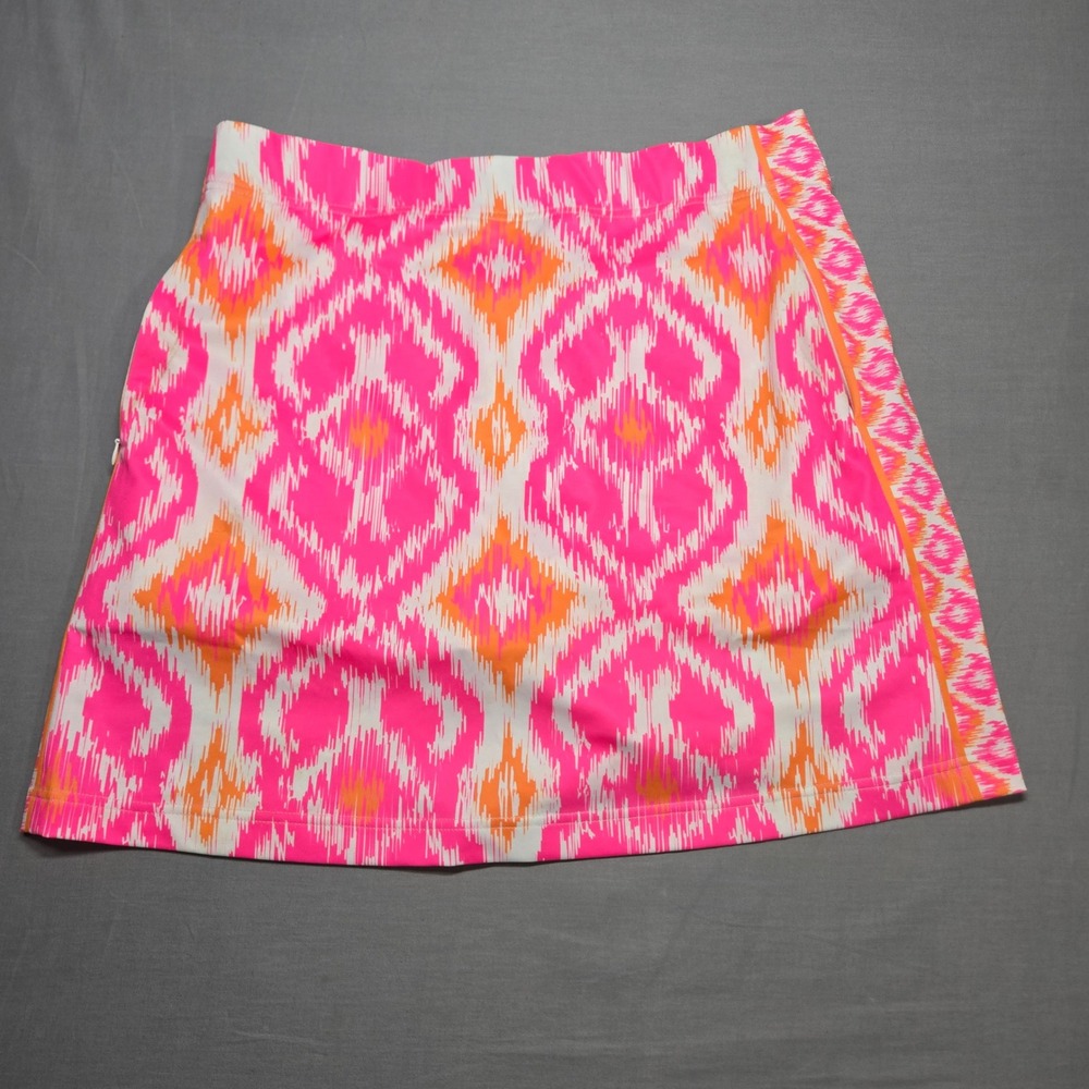 Bright Pink Ikat Print Women’s Skort